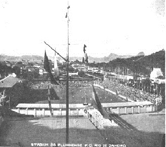 Totalmente pronto, era o primeiro estadio construído no Brasil Totalmente pronto, era o primeiro estadio construído no Brasil
