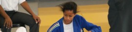 Judoca tricolor Marcelle Santana na seletiva para a seleção caioca (foto de Helcias Caixeiro)